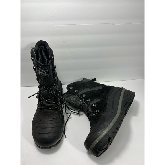 Ranger Mens Duck Boots Black Textile Lace Up Thermolite Insulated Mid-calf 9 - Picture 4 of 7